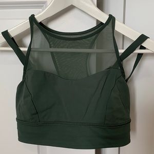 Women's Green Sports Bra